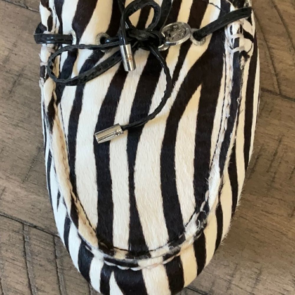 Authentic Sperry Slider Faux Zebra 🦓 Print Loafers with grip soles. Vacation!